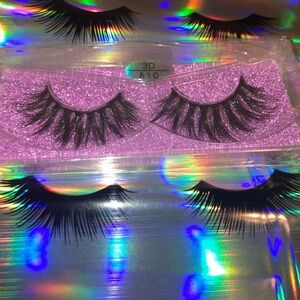 Glamorous 3D False Eyelashes - Black